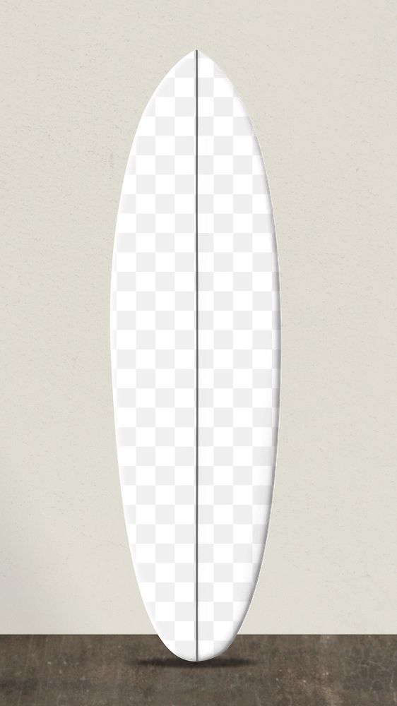 Surfboard png mockup surfing equipment, transparent design