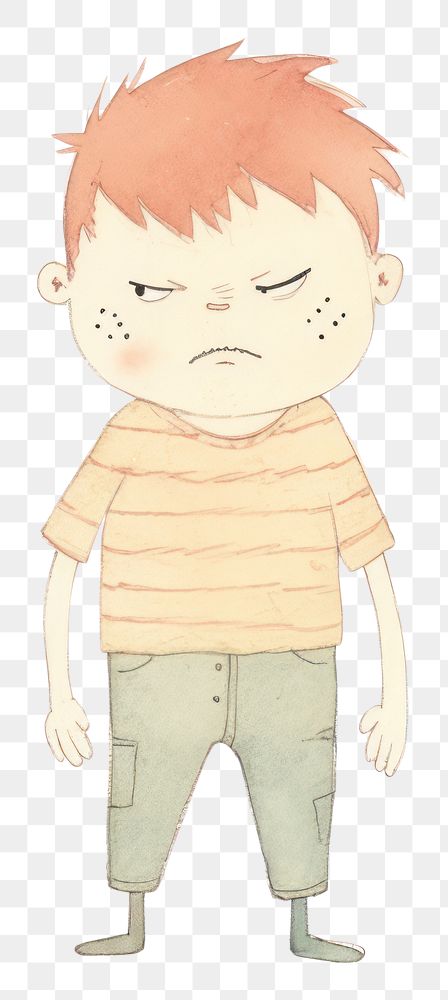 PNG Boy character angry drawing sketch white background. AI generated Image by rawpixel.