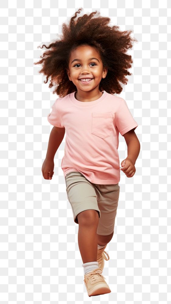 PNG  Little African American girl portrait shorts child