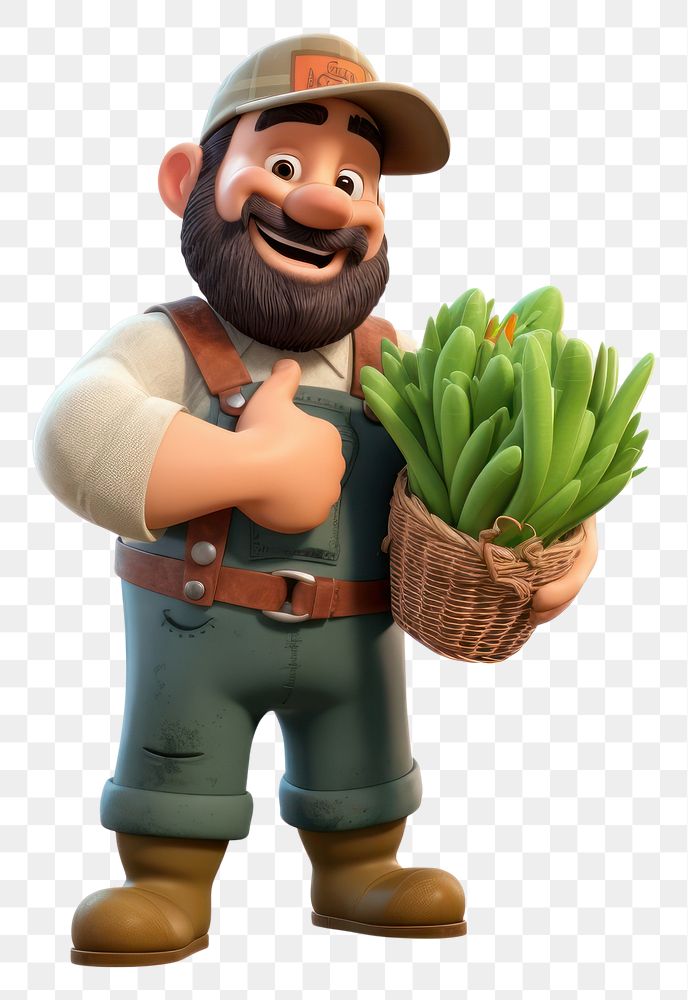PNG  Farmer do farming plant toy white background. AI generated Image by rawpixel.