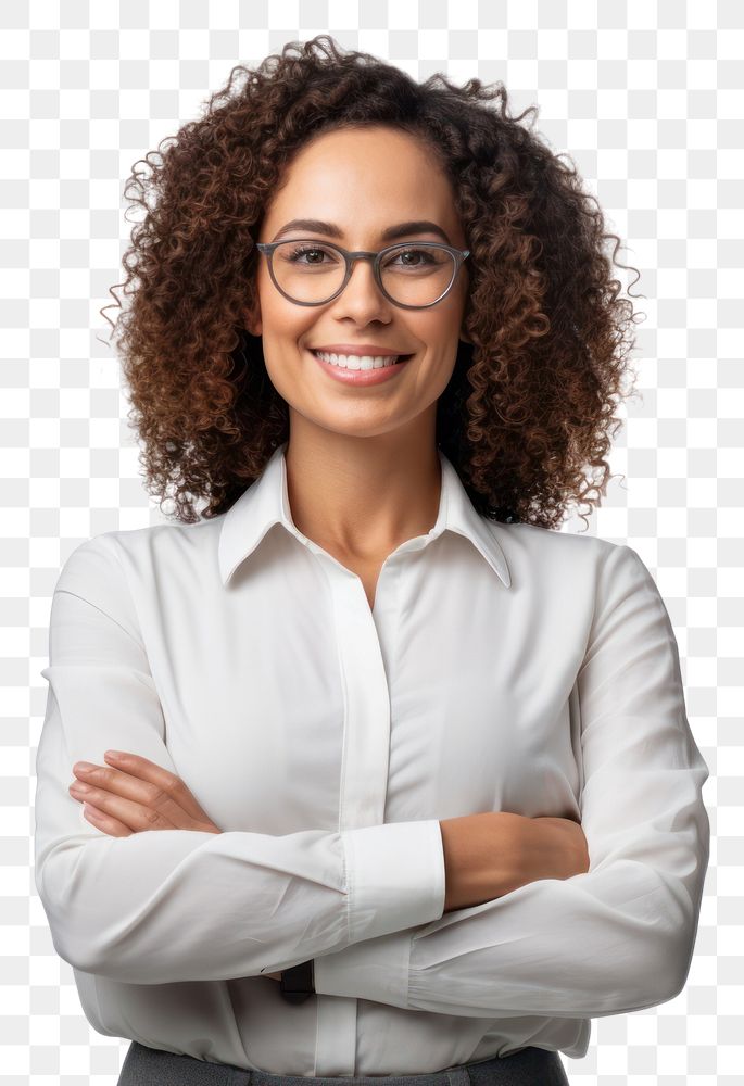PNG Business woman portrait standing glasses. AI generated Image by rawpixel.
