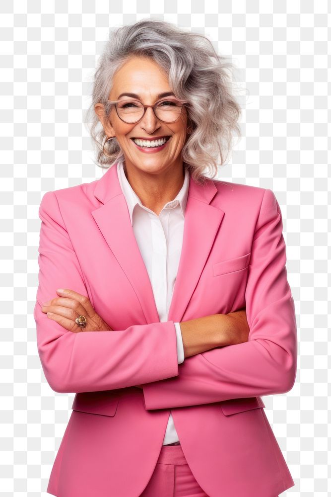 PNG Business woman laughing standing glasses. AI generated Image by rawpixel.