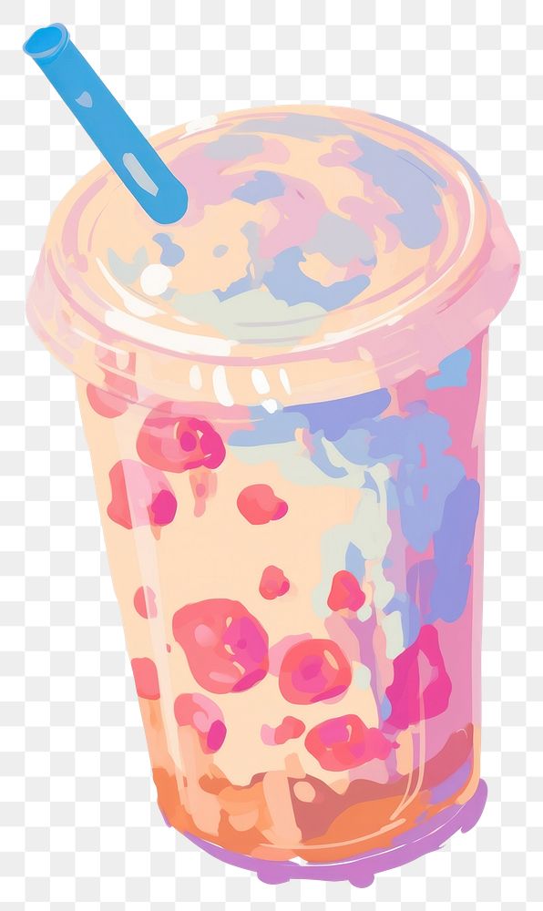 PNG Bubble milk tea dessert drink food. AI generated Image by rawpixel.