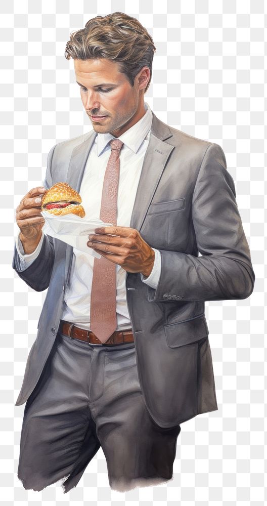 PNG Hamburger freshness menswear sandwich. AI generated Image by rawpixel.