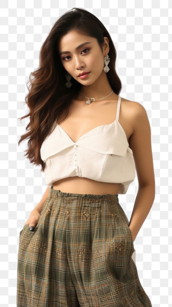 PNG Thai gorgeous woman portrait fashion blouse. AI generated Image by rawpixel.