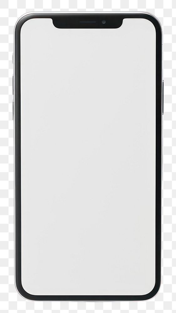 PNG  Smartphone mockup screen white background portability. AI generated Image by rawpixel.