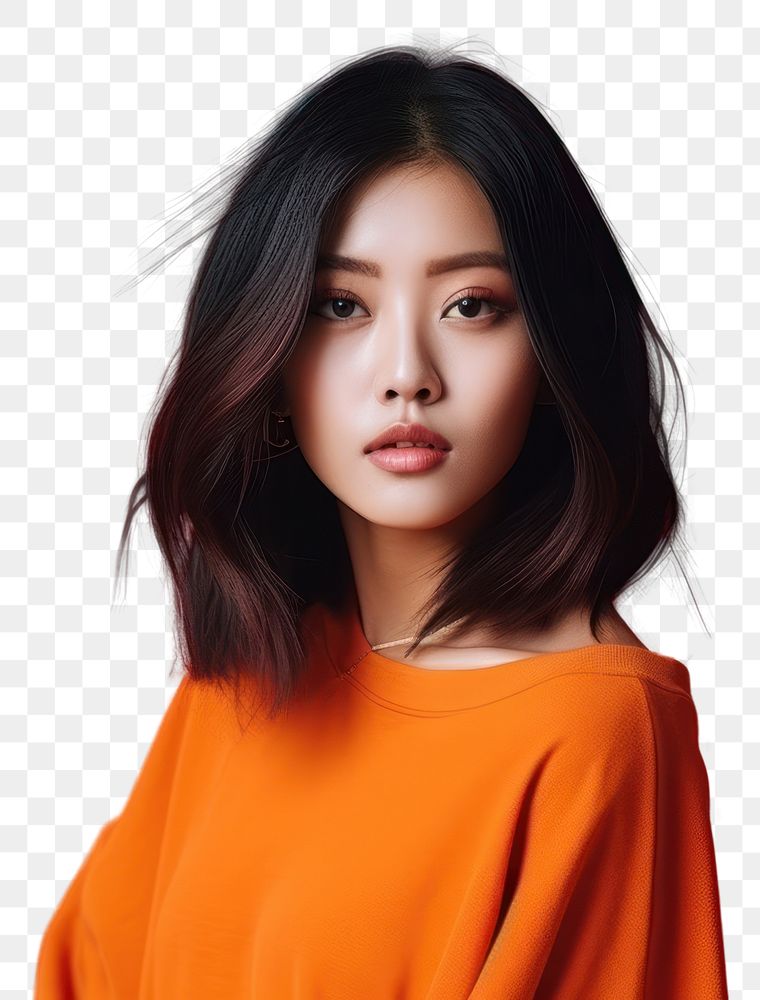 PNG Thai girl portrait fashion adult. AI generated Image by rawpixel.