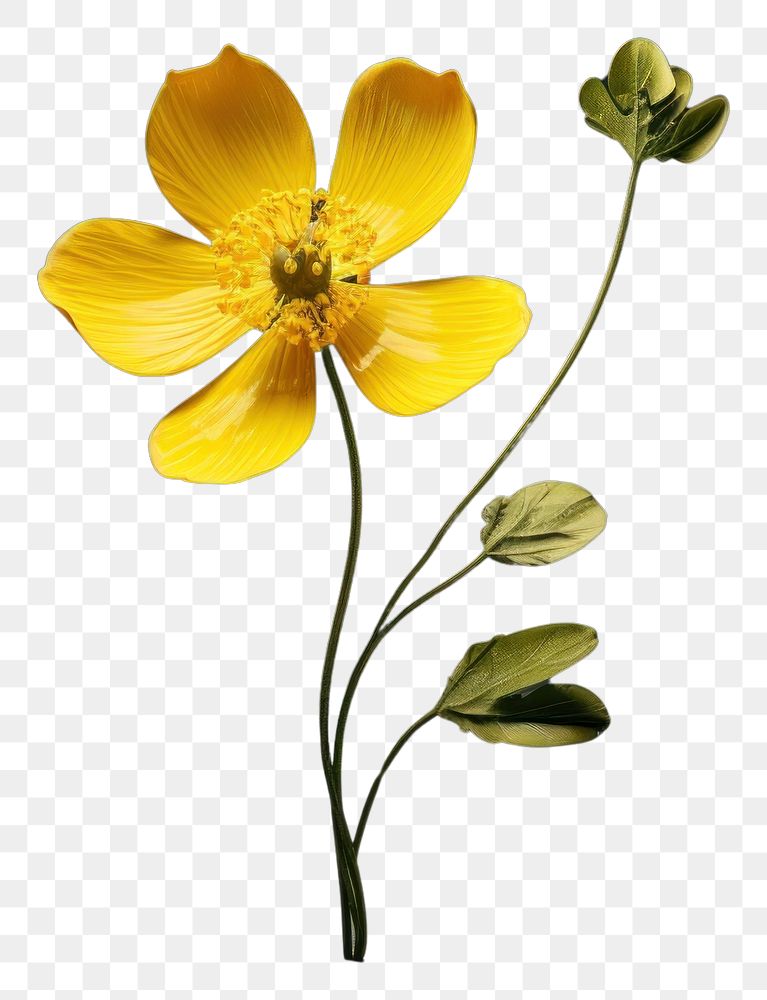 PNG Buttercup flower petal plant inflorescence. AI generated Image by rawpixel.