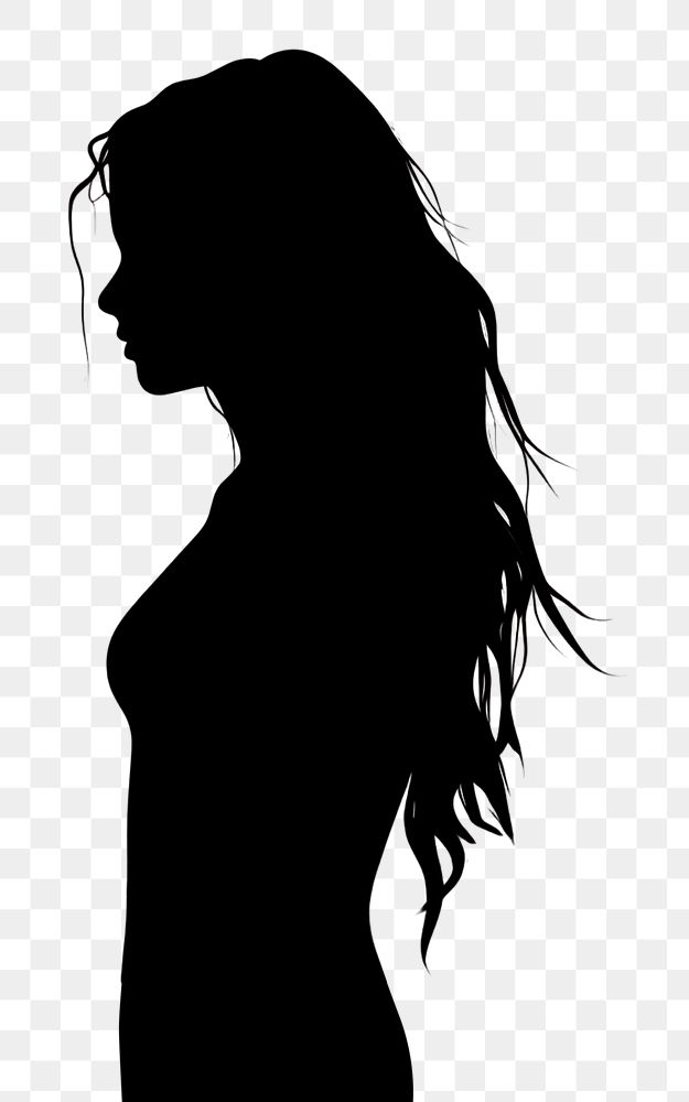 PNG  Young woman backlighting silhouette adult. AI generated Image by rawpixel.