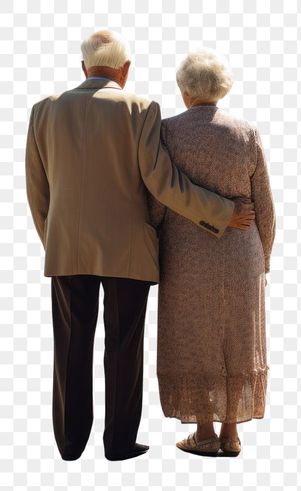 PNG Old married couple standing outdoors adult. AI generated Image by rawpixel.