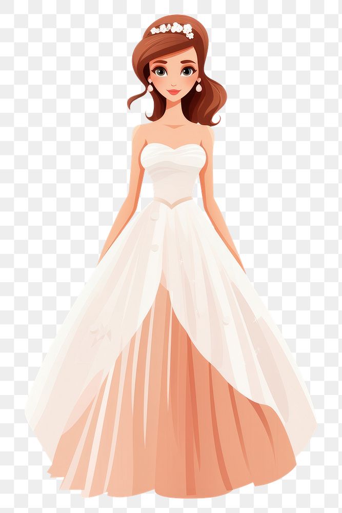 PNG Princess fashion wedding dress. AI generated Image by rawpixel.