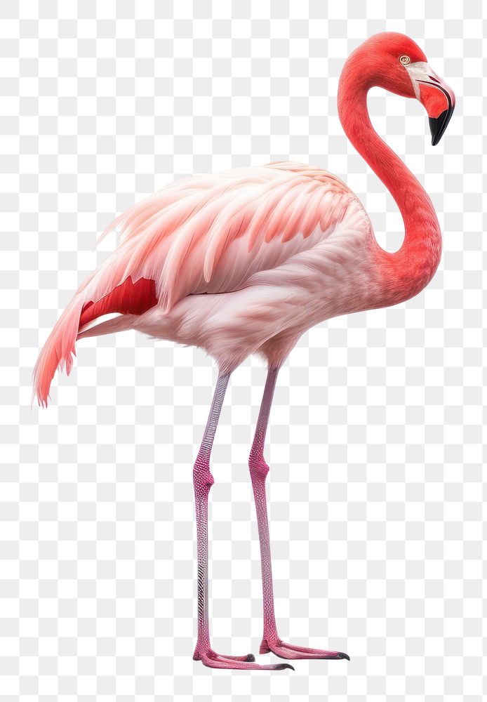 PNG Flamingo bird animal white background spoonbill. AI generated Image by rawpixel.