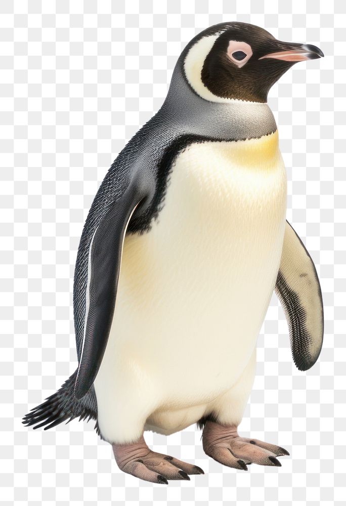 PNG Penguin bird animal white background wildlife. AI generated Image by rawpixel.