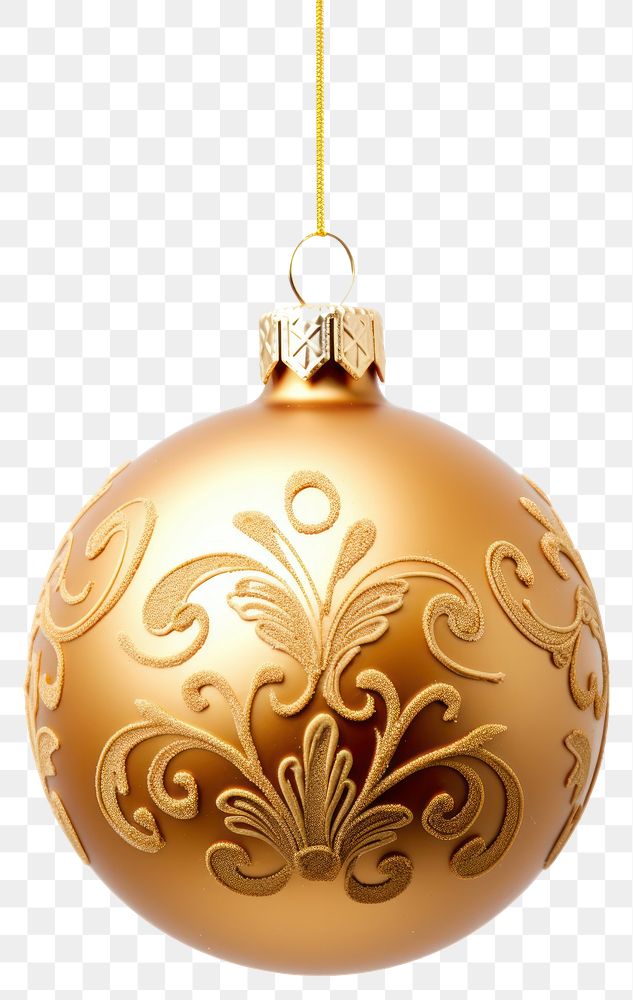 PNG  Golden christmas ornament jewelry white background celebration. AI generated Image by rawpixel.