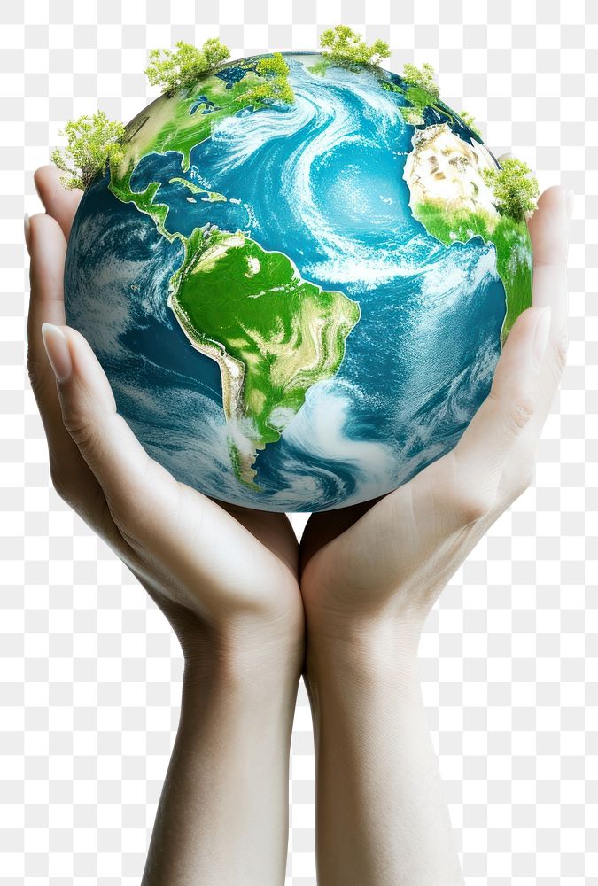 PNG  Hands holding world planet earth space. AI generated Image by rawpixel.