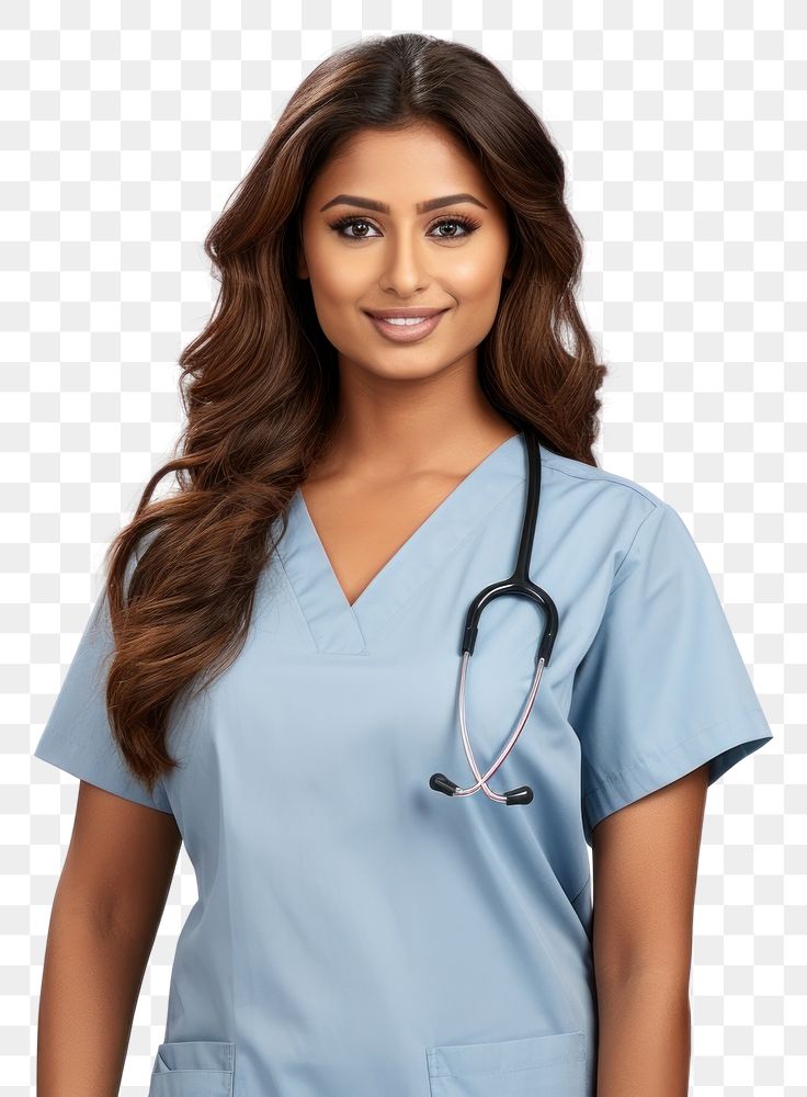 PNG  Nurse student adult white background stethoscope