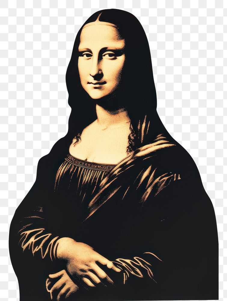 PNG Mona Lisa painting portrait art. AI generated Image by rawpixel.