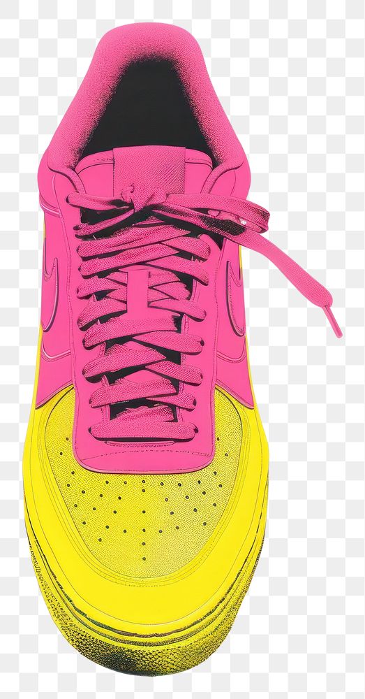 PNG Sneaker footwear yellow shoe. AI generated Image by rawpixel.