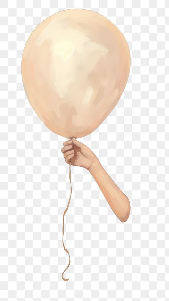 PNG  Hand holding balloon celebration standing helium. AI generated Image by rawpixel.