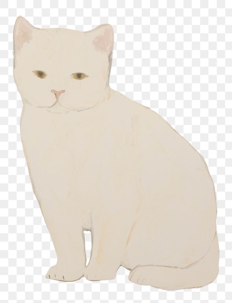 PNG  Cat painting art animal. AI generated Image by rawpixel.