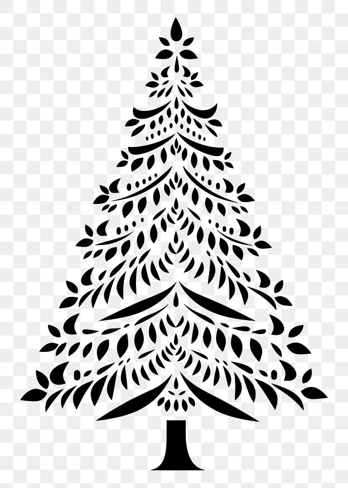 PNG Christmas tree stencil shape plant. AI generated Image by rawpixel.