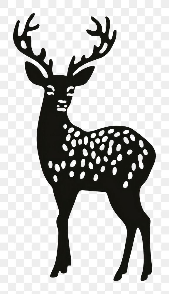 PNG Deer silhouette wildlife stencil. 