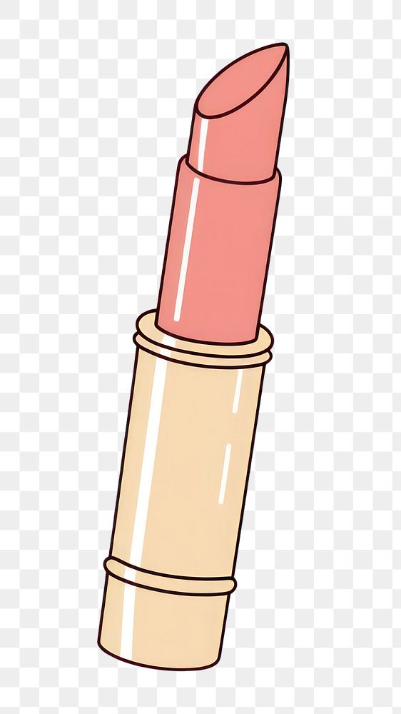 PNG Lipstick cosmetics white background pink. AI generated Image by rawpixel.