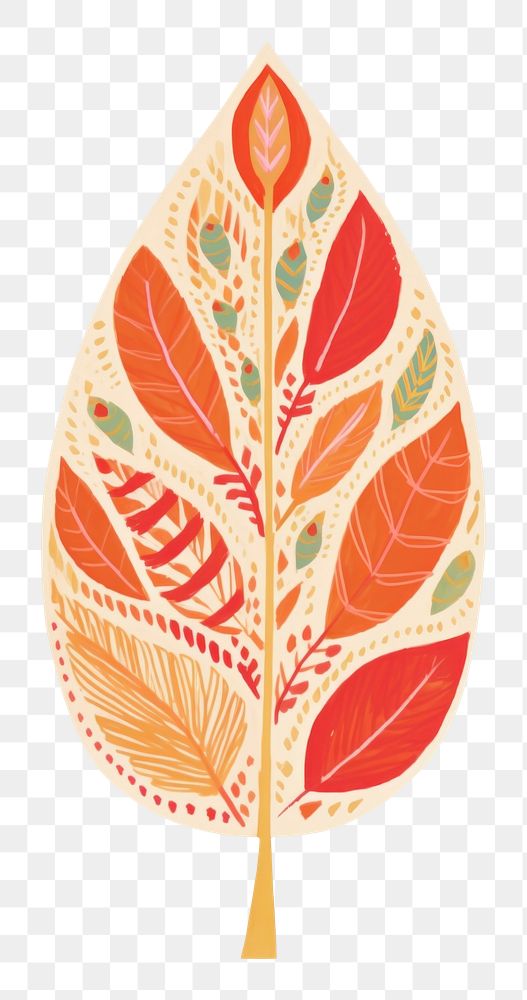 PNG Leaf plant red art. AI generated Image by rawpixel.