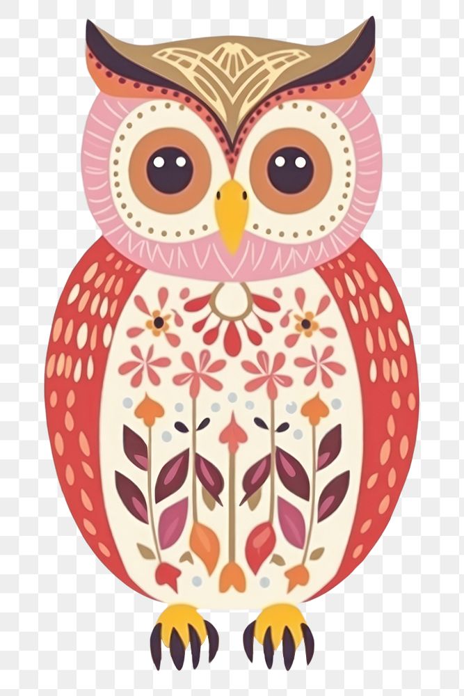 PNG Owl art pattern nature. AI generated Image by rawpixel.