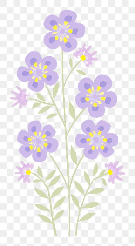 PNG Lavender flower blossom pattern plant. AI generated Image by rawpixel.