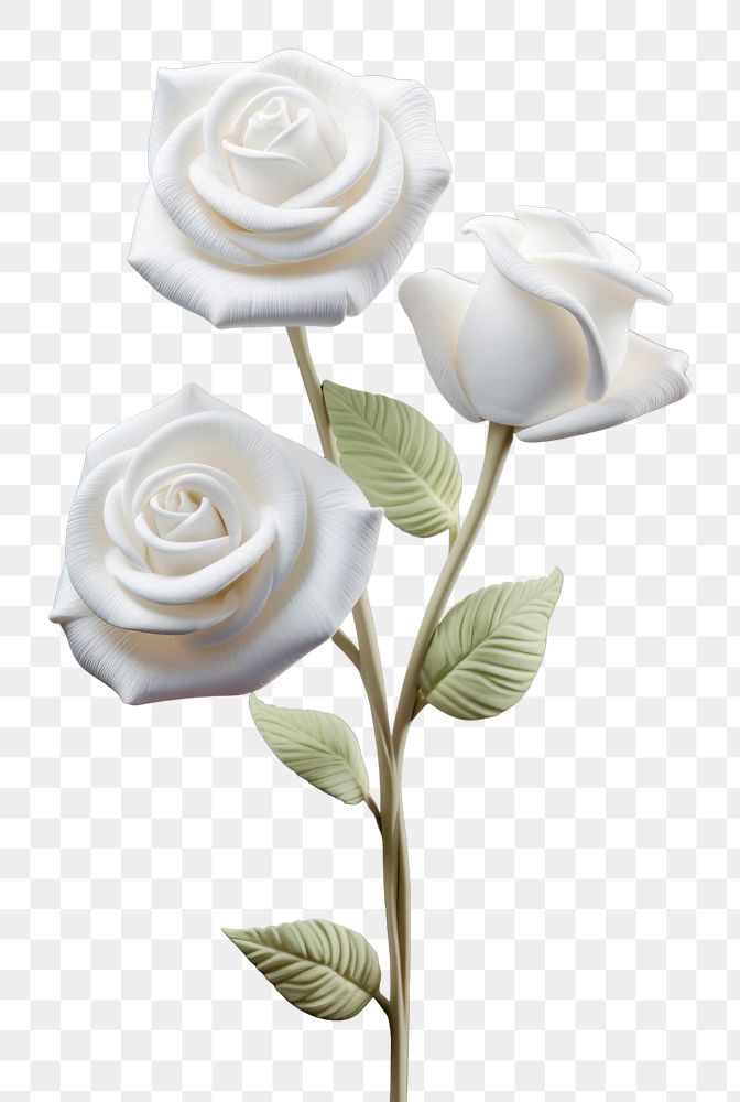 PNG Two white rose flower petal plant. AI generated Image by rawpixel.