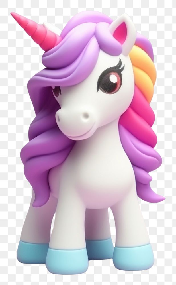 PNG Unicorn figurine toy representation. AI generated Image by rawpixel.