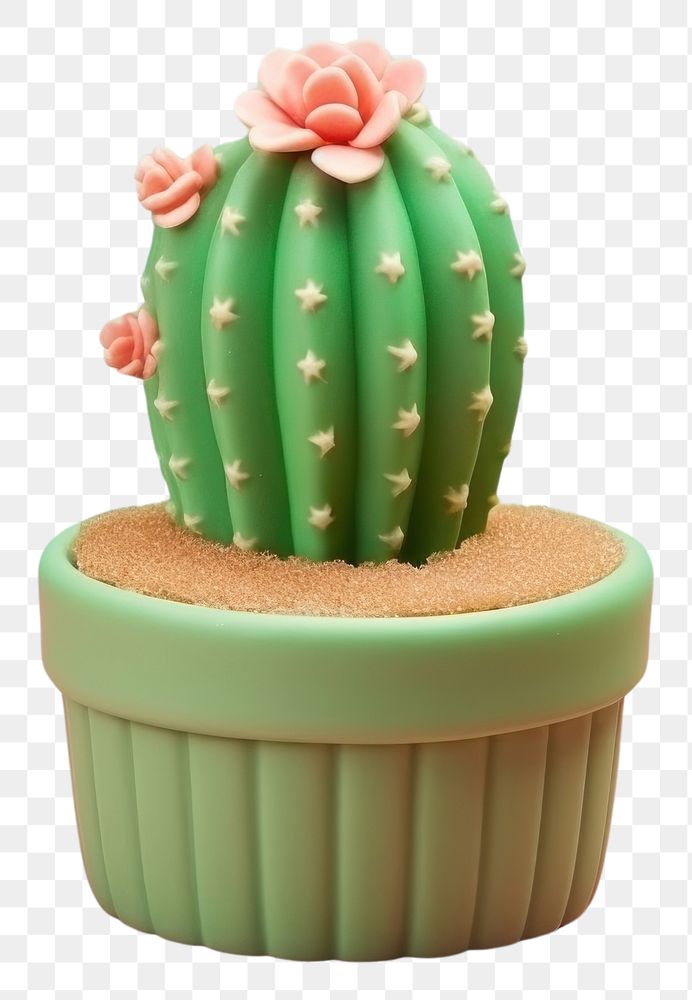 PNG Cactus cake cupcake plant food. AI generated Image by rawpixel.