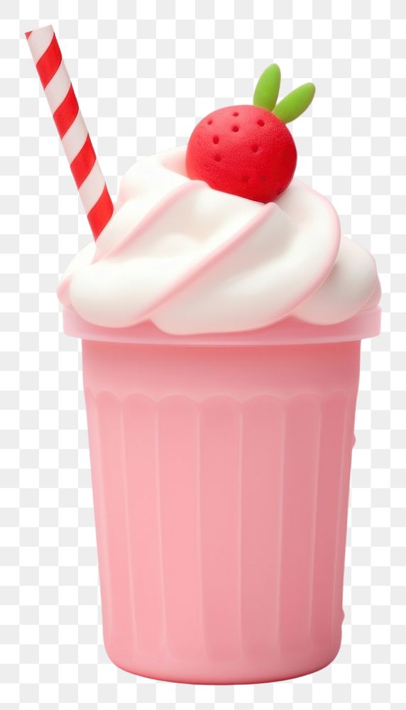 PNG Fresh Strawberry Milkshake strawberry milkshake smoothie. AI generated Image by rawpixel.