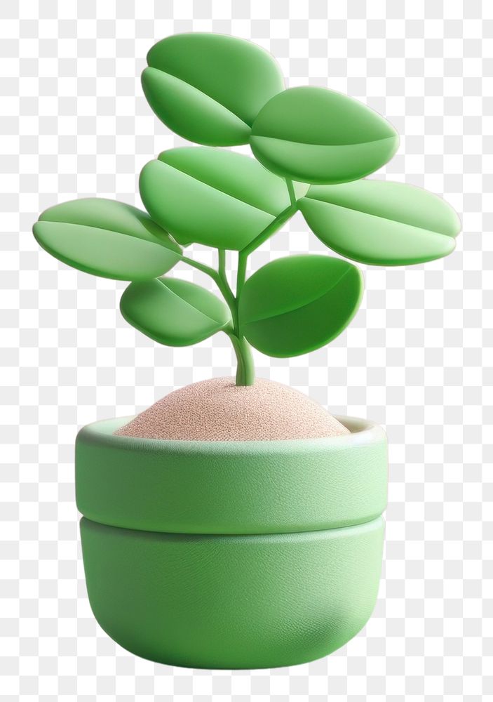 PNG Indoor plant green leaf flowerpot. 