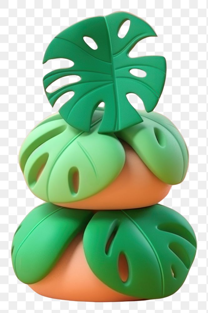 PNG Monstera clay food toy. AI generated Image by rawpixel.