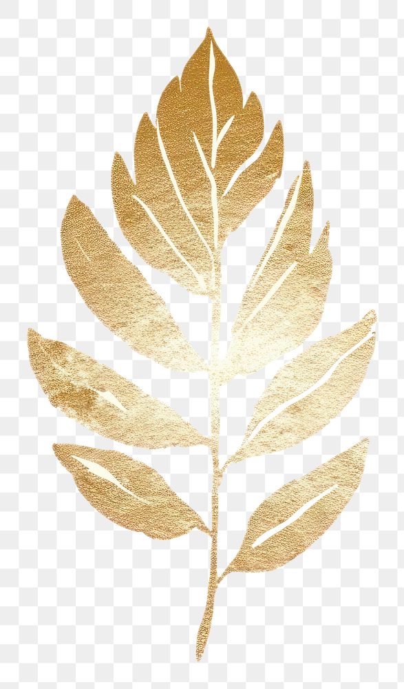 PNG Simple leaf icon plant gold white background. AI generated Image by rawpixel.