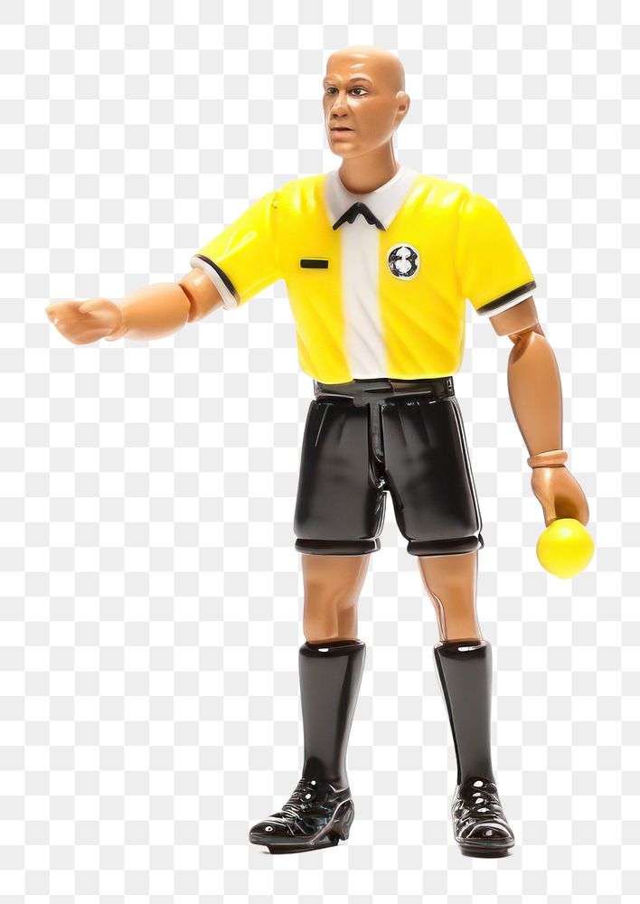 PNG Referee toy white background portrait. AI generated Image by rawpixel.