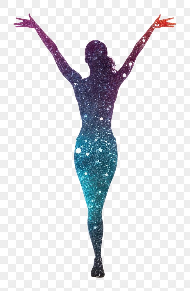 PNG A Silhouette woman practicing yoga silhouette dancing adult. AI generated Image by rawpixel.