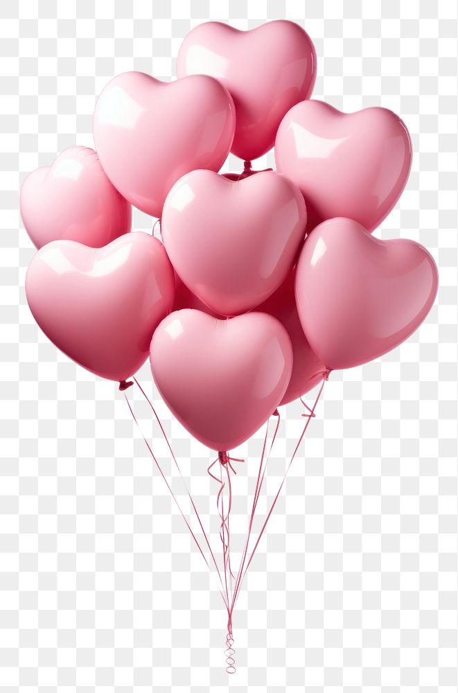 PNG Heart shaped balloons celebration anniversary decoration. AI generated Image by rawpixel.