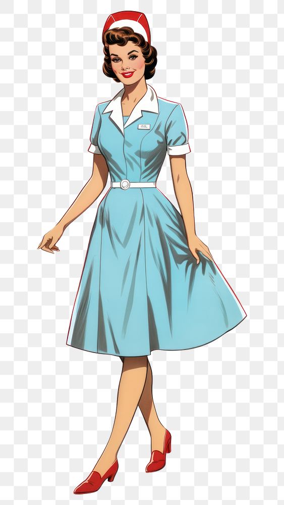 PNG Nurse comics dress adult. AI generated Image by rawpixel.