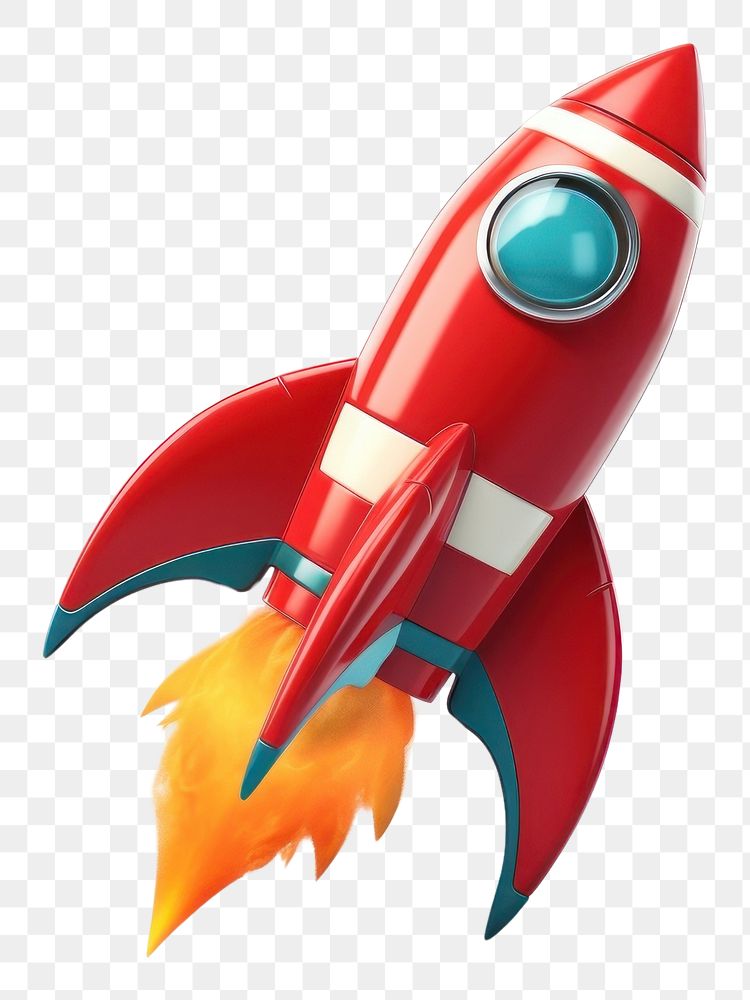 PNG Rocket cartoon white background electronics. AI generated Image by rawpixel.