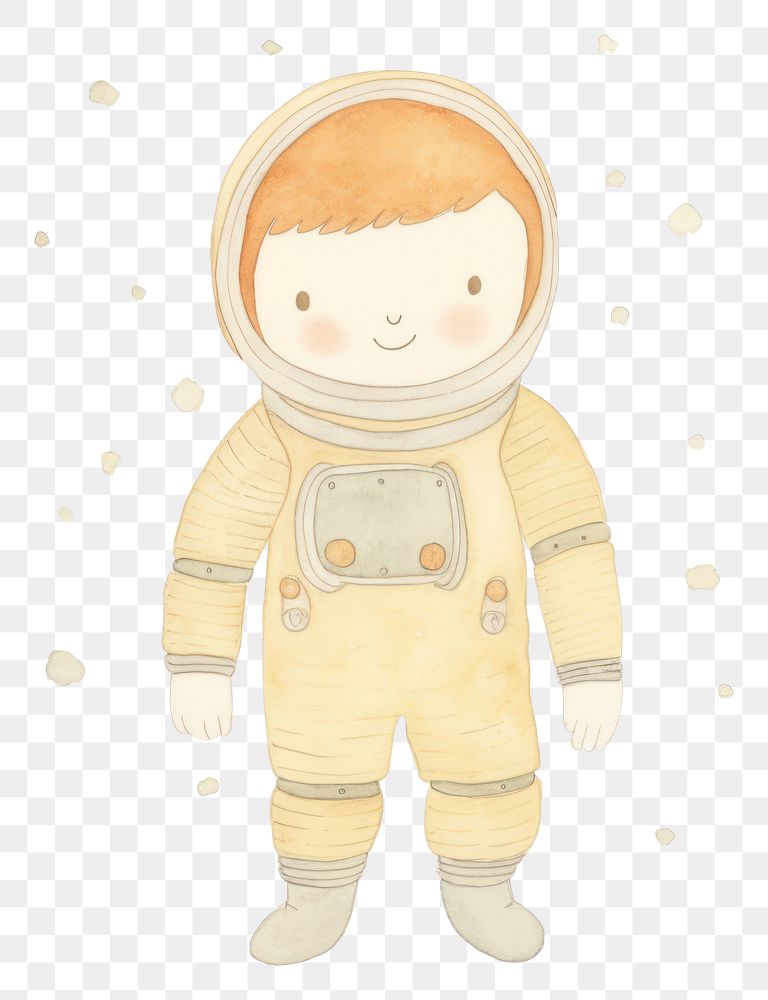 PNG Astronaut boy character sketch white background illustrated. AI generated Image by rawpixel.