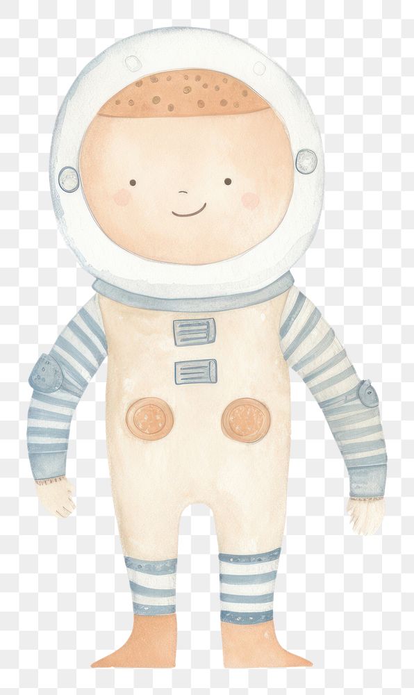 PNG Astronaut boy character baby toy portrait. 