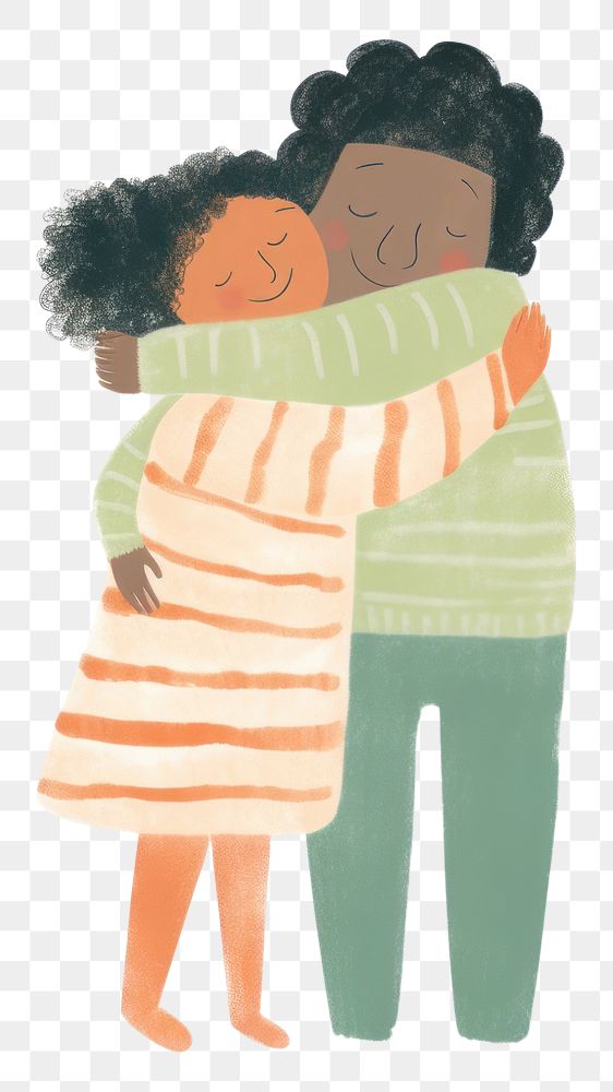 PNG Black couple character hugging white background togetherness. AI generated Image by rawpixel.
