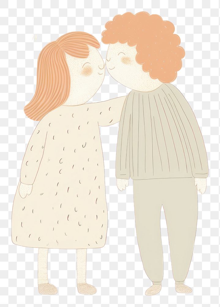 PNG Couple character kissing drawing sketch. AI generated Image by rawpixel.