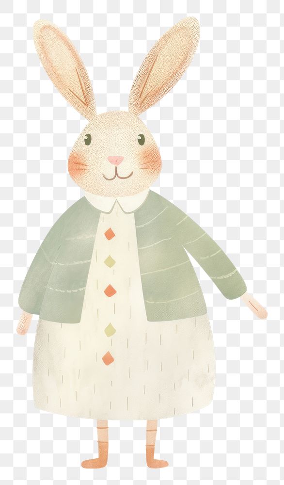 PNG Easter rabbit character animal white background representation. AI generated Image by rawpixel.