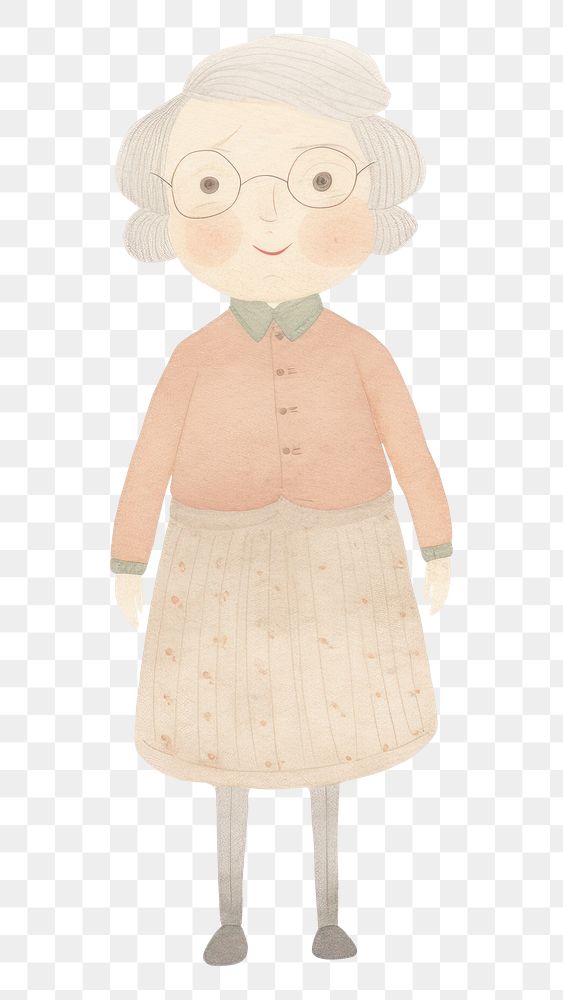 PNG Grandma character representation retirement portrait. AI generated Image by rawpixel.