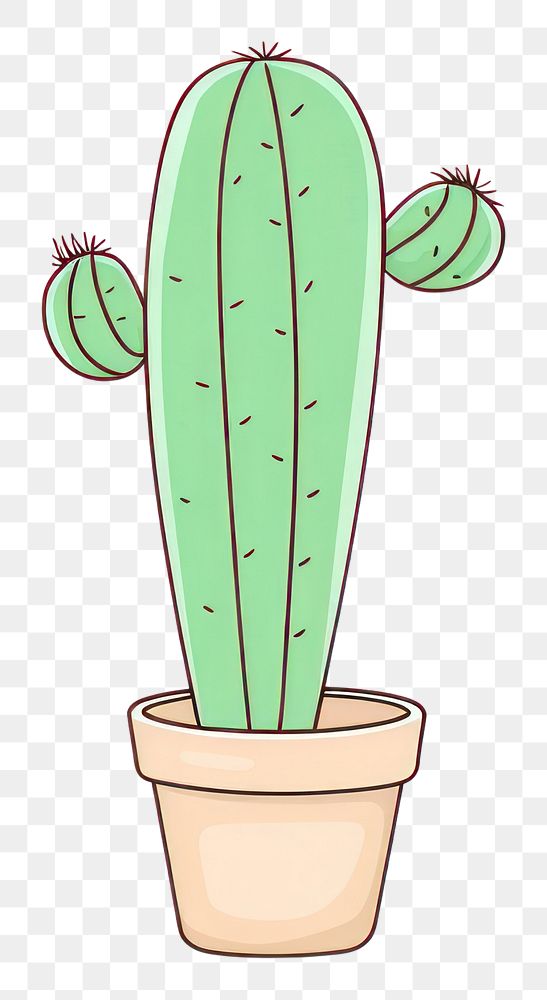 PNG  Cactus cactus cartoon plant. AI generated Image by rawpixel.