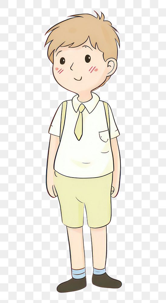 PNG  School boy drawing cartoon sketch. AI generated Image by rawpixel.